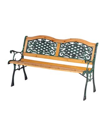 PANCHINA GHISA E LEGNO M.005 VERDE ANTICO