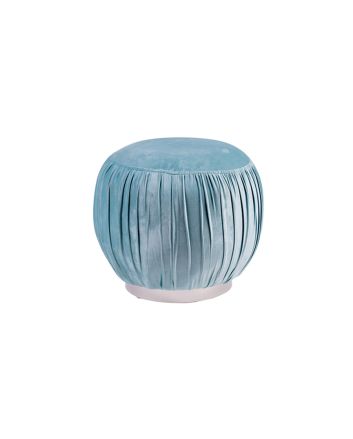 POUFF BOMBATO 43X43X42CM TIFFANY/ARGENTO