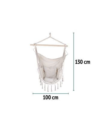 AMACA POLTRONA C/CUSCINO 100X75X130CM BIANCO