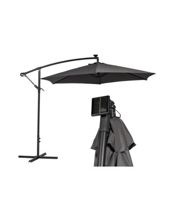 OMBRELLONE PALO LAT.3MT C/18LED SOL.AC.GRIGIO