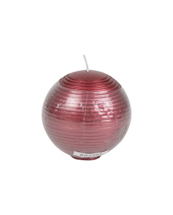 CANDELA SFERA D.9CM M.2291 ROSSO METAL.
