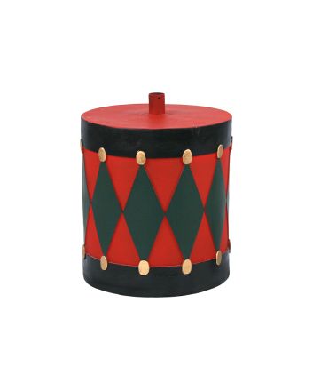 BASE ALBERO D.37XH.41.5CM TAMBURO ROSSO/VERDE