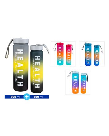 SET 2 BORRACCE 1000+600ML M.8048 4ASS