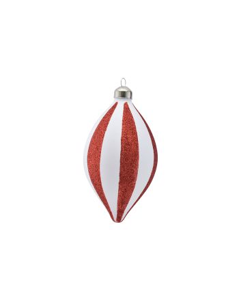 SFERA VETRO GOCCIA 6X13CM M.304 ROSSO/BIA