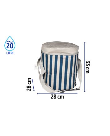 BORSA FRIGO 7MM 20LT 28X28X33CM BEIGE/BLU