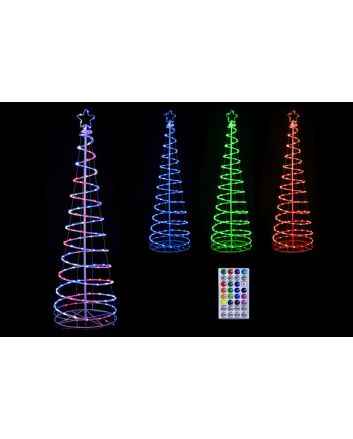 ALBERO SPIRALE 120CM D.45CM 73LED TRASF+TEL.