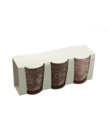 SET 3 BICCHIERI 300ML M.T04 ROSA