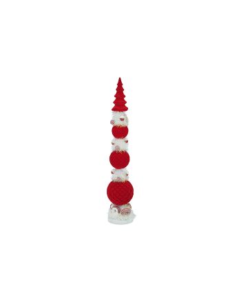 TOTEM C/LUCI 20X19X108CM M.063A BIANCO/ROSSO