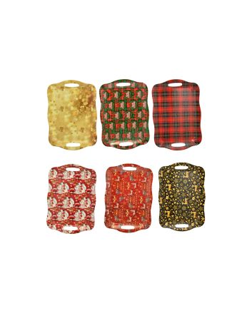 VASSOIO MELAMINA RETTAN.34X23CM M.3426A 6ASS