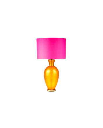 LAMPADA IN VETRO 78CM M-34 FUXIA/ARANCIO