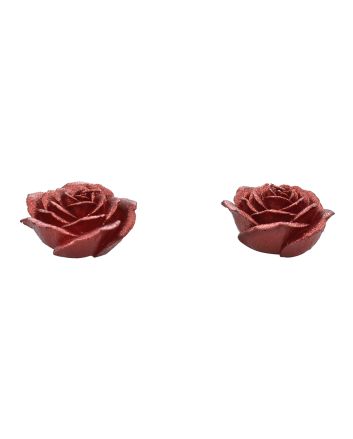 SET 2 CANDELE DEC.ROSA D7,5CM 6-30196-2 ROSSO