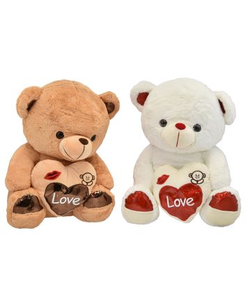 PELUCHE ORSO 50CM M.01 BEIGE 2ASS