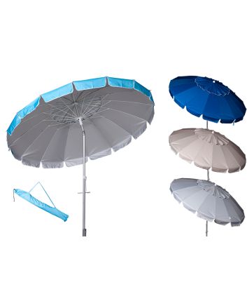 OMBRELLONE MARE 240CM ALL 32/35 6R.FIB. 4ASS