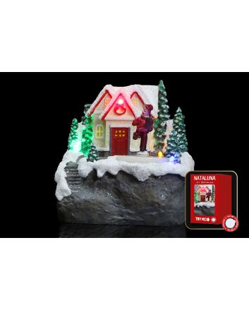 VILLAG.LED+MOV 11,3X11,3X11CM BATT.TRY ME