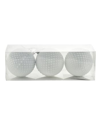 SET 3 PZ APP.SFERA 8CM M.224 BIANCO