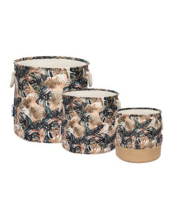 SET 3 CESTI CORDATI H.32/34/37CM DEC.3