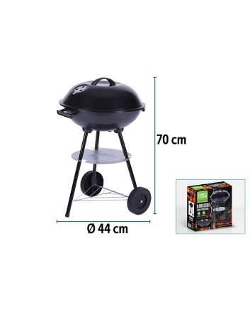 BBQ A CARBONE C/RUOTE 44X70CM M.Y22014H1
