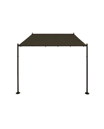 GAZEBO VERANDA PARETE 3X3 H.2,6M 160G MARRONE