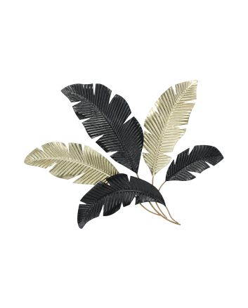 FOGLIE METALLO 56.5X60.3X3.8CM NERO/ORO