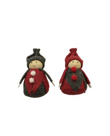 BOY AND GIRL 10CM M.027 ROSSO/GRIGIO