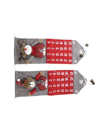 CALENDARIO AVVENTO C/LED 65X21CM 2ASS M.47CD