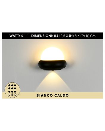 APPLIQUE IN ALLUM. 12,5X8X10CM NERO L.CALDA