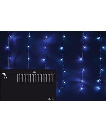 TENDA 104LED 5X0,4MT USO EST.8FUNZIONI BLU