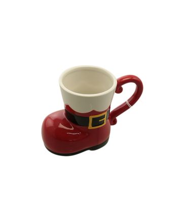 TAZZA STIVALE CERAMICA 16.4X8.9X11.4CM ROSSA