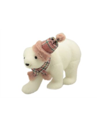 ORSO C/SCIARPA+CAPP 23CM MOD.2687 DE. C ROSA