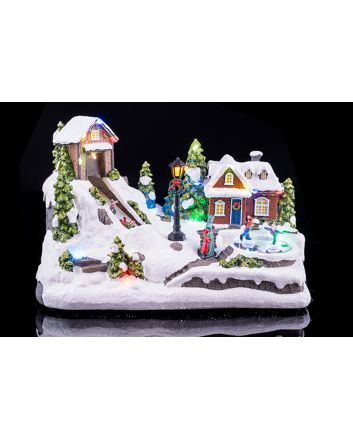 VILLAGGIO C/MOV+LED+MUS 28X18X19 3AA TRY ME