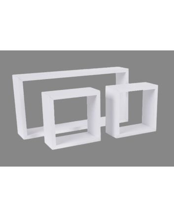 MENSOLA LEGNO MULTI 3PZ 20/20/50CM BIANCO