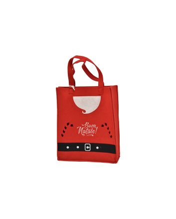 BUSTA FELTRO 30X25CM VEST.BABBO ROSSO