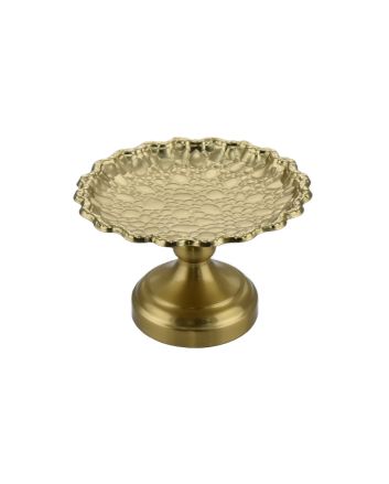 ALZATINA FOGLIA 20.5X20.5X13.5CM ORO