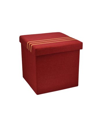 POUF CONTEN. LI/PL 50X50X44CM M.L25-12 ROSSO