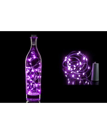 STRINGA 10LED 1MT PER BOTTIGLIA VIOLA4