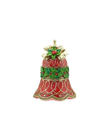 CAMPANA IN RESINA 31,8X31,5X41CM M.016 ROSSO