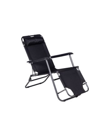 SEDIA A SDRAIO 153X60X80CM NERO