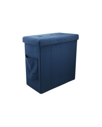 POUF CORDUROY C/TASCHE 50X27CM BLU