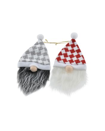 FACCIA BABBO N. 19CM M.117 2ASS ROSSO/GRIGIO