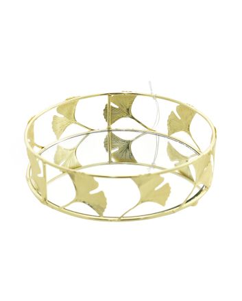 VASSOIO C/SPECCHIO DIA.30X6.5CM ORO MOD.1