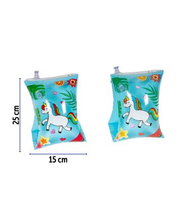 BRACCIOLI GONFIABILI 25X15CM DEC.UNICORNO