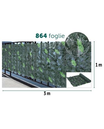 SIEPE ARTIFIACIALE 864FOGLIE 1X3MT PD.288