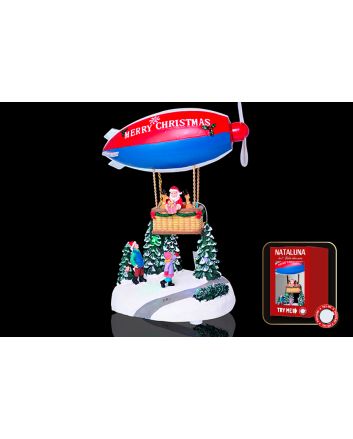 VILLAG.C/LED+MUS+MOV.19X13,5X26,3CM BAT.TRYME