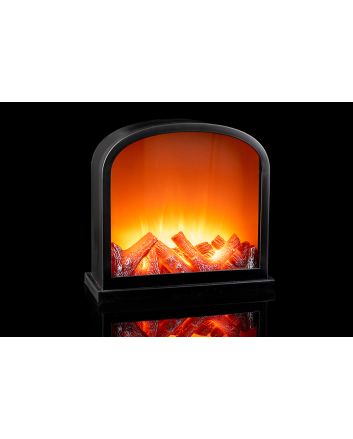 LANTERNA CAMINO BATT. 30X13X28.5CM NERO