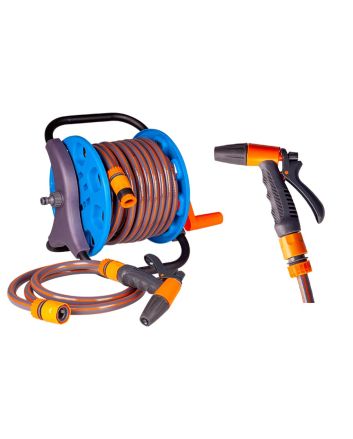 TUBO 15M C/AVVOLGITORE+PISTOLA E RACCORDI