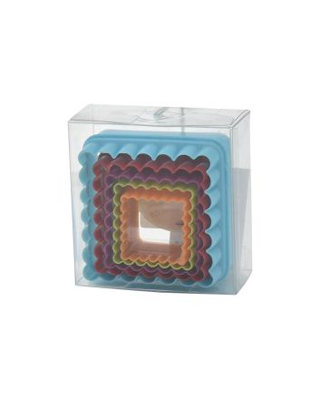 BOX 5 FORMINE P/BISCOTTI DES.C QUADRATI