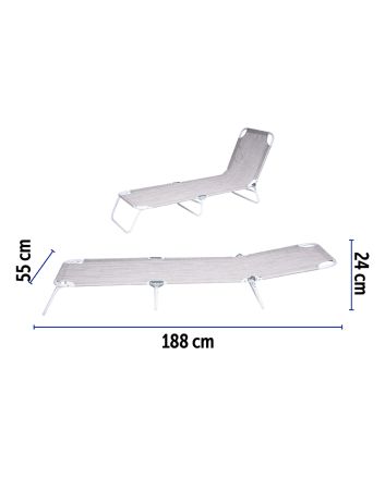 L.MARE PIEG.ACC/TXT 188X55X24 GRIGIO