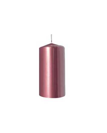 CANDELA PILLAR DIA.7.5XH.20CM ROSA METAL