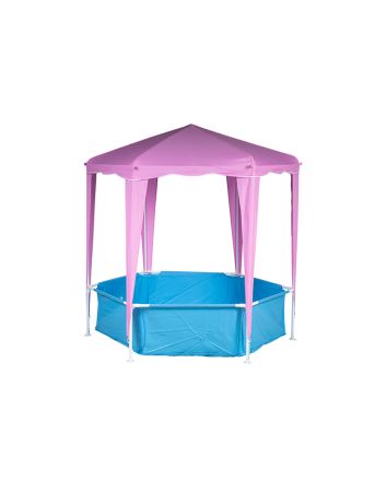 PISCINA ESAG. 90X90X90 C/GAZEBO 160GSM ROSA