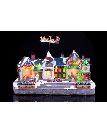 VILLAGGIO C/LED+MUS+MOV.C/TRASF. 40X27 TRY ME